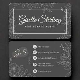Carte De Visite Agent Immobilier Floral