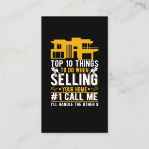 Carte De Visite Agent immobilier Funny Courtier immobilier Humour