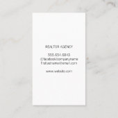 Carte De Visite Agent immobilier | Icône de bâtiment (Dos)