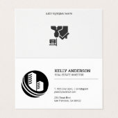 Carte De Visite Agent immobilier | Icône de construction de propri (Extérieur déplié)