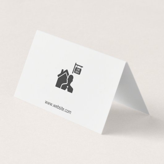 Carte De Visite Agent immobilier | Icône de construction de propri (Dos)