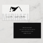 Carte De Visite Agent immobilier | Icône du toit (Devant / Derrière)