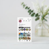 Carte de visite agent immobilier Instagram QR Code (Debout devant)