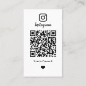 Carte de visite agent immobilier Instagram QR Code (Dos)