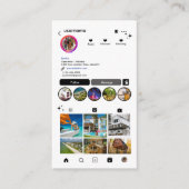 Carte de visite agent immobilier Instagram QR Code (Devant)