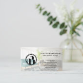 Carte De Visite Agent immobilier | Logo de construction | Intérieu (Debout devant)