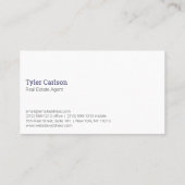 Carte De Visite Agent immobilier | Logo de la construction de prop (Dos)