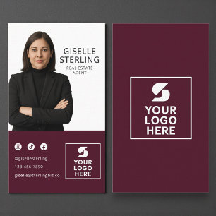 Carte De Visite Agent Immobilier Logo Photo Bourgogne