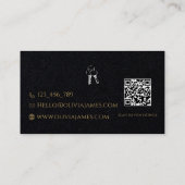 Carte De Visite Agent immobilier Luxe Noir & Or (Dos)