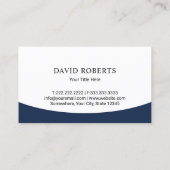 Carte De Visite Agent immobilier Maison Logo du toit Marine modern (Dos)