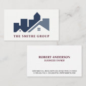 Carte De Visite Agent immobilier | Maisons | Logo immobilier (Devant / Derrière)