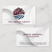 Carte De Visite Agent immobilier | Maisons | Propriétés financière (Devant / Derrière)