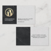 Carte De Visite Agent immobilier | Marble Luxe (Devant / Derrière)