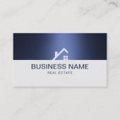 Carte De Visite Agent immobilier Marine moderne Blue Silver Realto (Devant)
