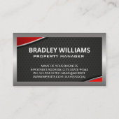 Carte De Visite Agent immobilier | Métallique rouge | Borders (Dos)