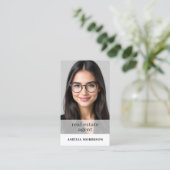 Carte De Visite Agent immobilier minimal QR Code photo (Debout devant)