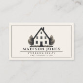 Carte De Visite Agent Immobilier Minimal Rustic House Photo (Devant)