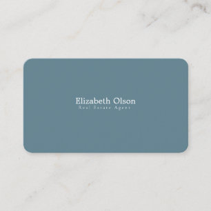 Carte De Visite Agent immobilier moderne bleu blanc simple promoti
