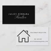 Carte De Visite Agent immobilier moderne élégant - à extrémité (Devant / Derrière)