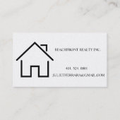Carte De Visite Agent immobilier moderne élégant - à extrémité (Dos)