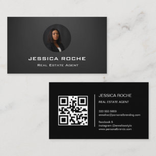 Carte De Visite Agent immobilier moderne Photo QR de l'agent immob