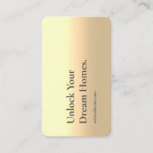 CARTE DE VISITE AGENT IMMOBILIER MODERNE REALTOR DÉVERROUILLER DRE (Devant)