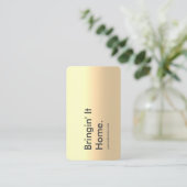 CARTE DE VISITE AGENT IMMOBILIER MODERNE REALTOR OR NOIR (Debout devant)