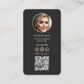 CARTE DE VISITE AGENT IMMOBILIER MODERNE REALTOR OR NOIR (Dos)