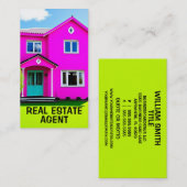 Carte De Visite Agent immobilier Neon BRIGHTS (Devant / Derrière)