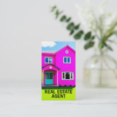 Carte De Visite Agent immobilier Neon BRIGHTS (Debout devant)