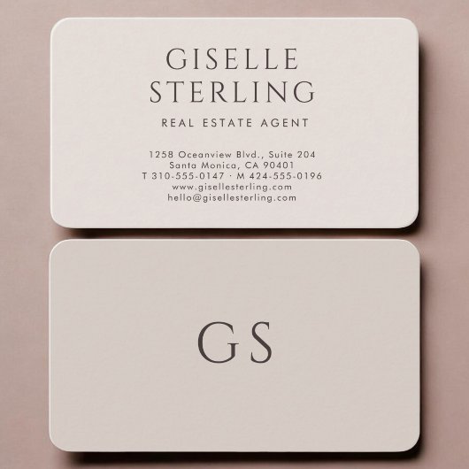 Carte De Visite Agent immobilier neutre