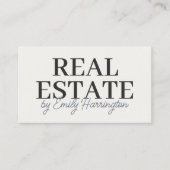 Carte De Visite Agent immobilier neutre de code QR moderne (Devant)