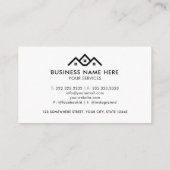 Carte De Visite Agent immobilier noir et blanc personnalisé (Dos)