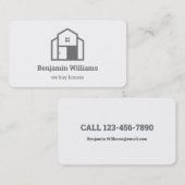 Carte De Visite Agent immobilier Nous achetons des maisons (Devant / Derrière)
