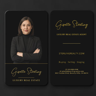 Carte De Visite Agent Immobilier Or Noir