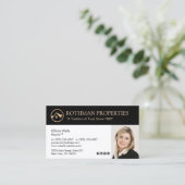 Carte De Visite Agent immobilier Photo Gold House (Debout devant)