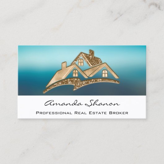Carte De Visite Agent immobilier professionnel Broker Home Logo 3D (Devant)