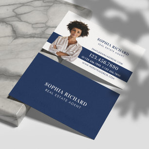 Carte De Visite Agent immobilier professionnel de luxe moderne Pho