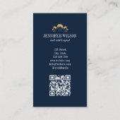 Carte De Visite Agent immobilier professionnel de plage Réaltor QR (Dos)