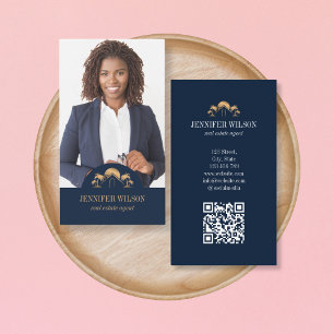 Carte De Visite Agent immobilier professionnel de plage Réaltor QR