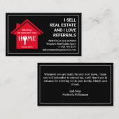 Carte De Visite Agent immobilier professionnel élégant (Devant / Derrière)