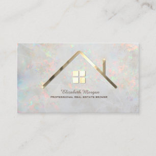 Carte De Visite Agent immobilier professionnel élégant Opal