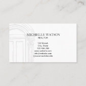 Carte De Visite Agent immobilier professionnel Elegant Realtor (Dos)