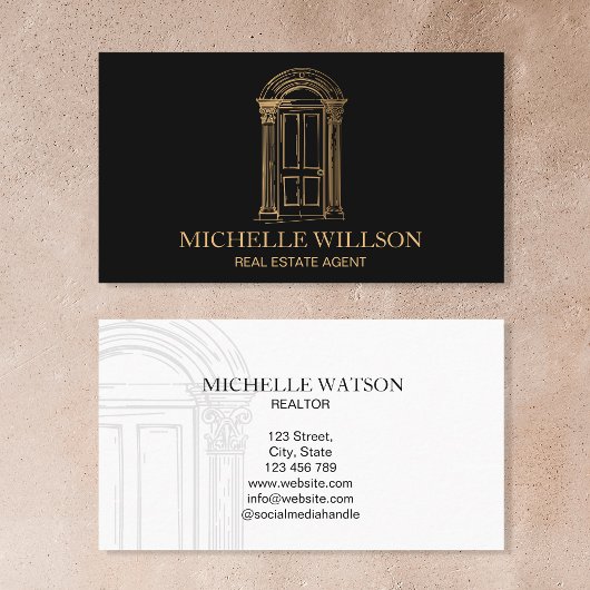 Carte De Visite Agent immobilier professionnel Elegant Realtor