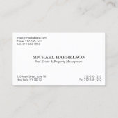 Carte De Visite Agent immobilier professionnel Gris Linge de maiso (Dos)