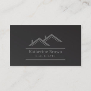 Carte De Visite Agent immobilier professionnel minimaliste moderne