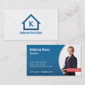 Carte De Visite Agent immobilier professionnel moderne (Devant / Derrière)