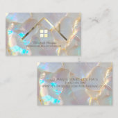 Carte De Visite Agent immobilier professionnel Opal Stone (Devant / Derrière)