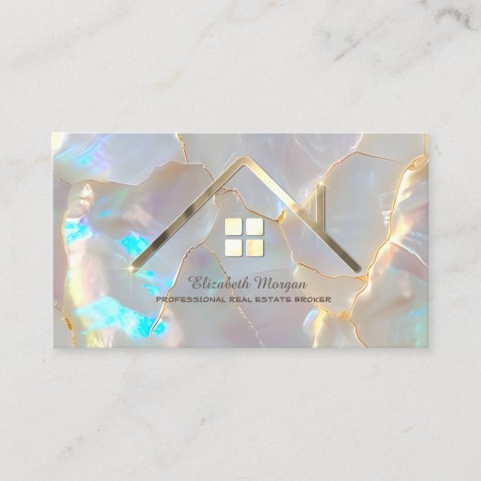 Carte De Visite Agent immobilier professionnel Opal Stone (Devant)