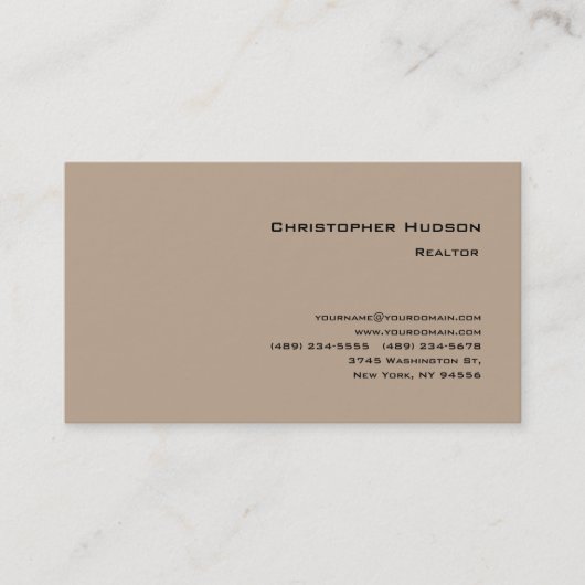 Carte De Visite Agent immobilier professionnel simple pastel (Devant)